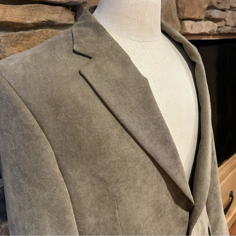 Lauren Ralph Lauren Tan corduroy blazer with Paisley Accent‎ men’s size 44L